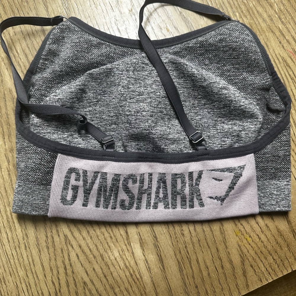 Gymshark Heather Gray Sports Bra - Picture 2 of 3
